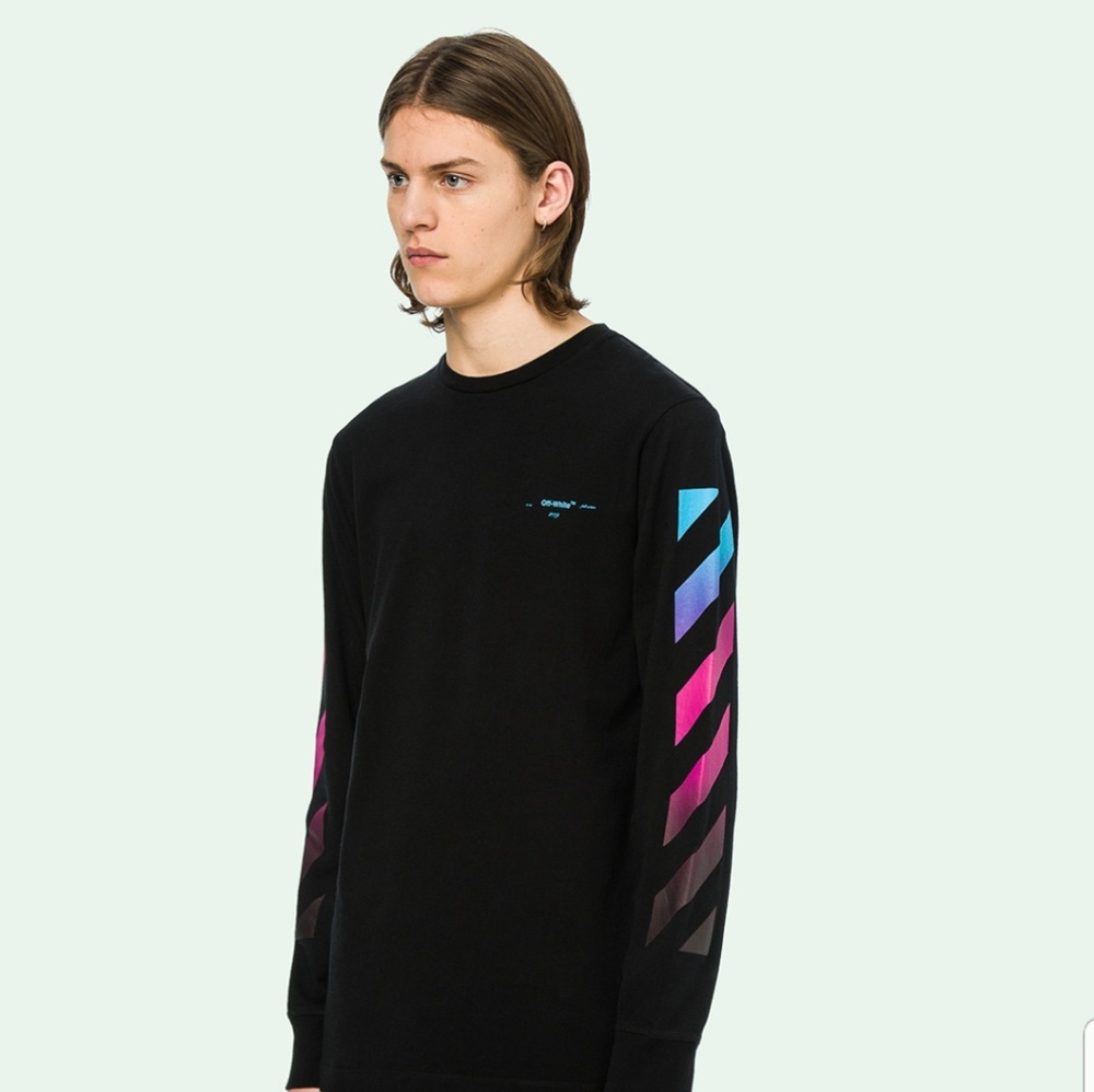 OFF-WHITE black diagnols T-shirt
